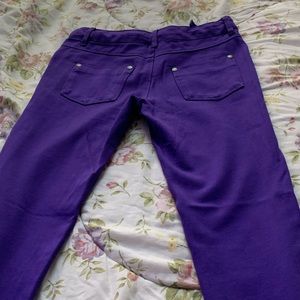 Purple stretchy jeggings